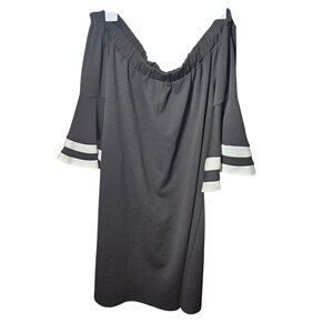 Paperdolls off the shoulder black dress with bell sleeves size 2x